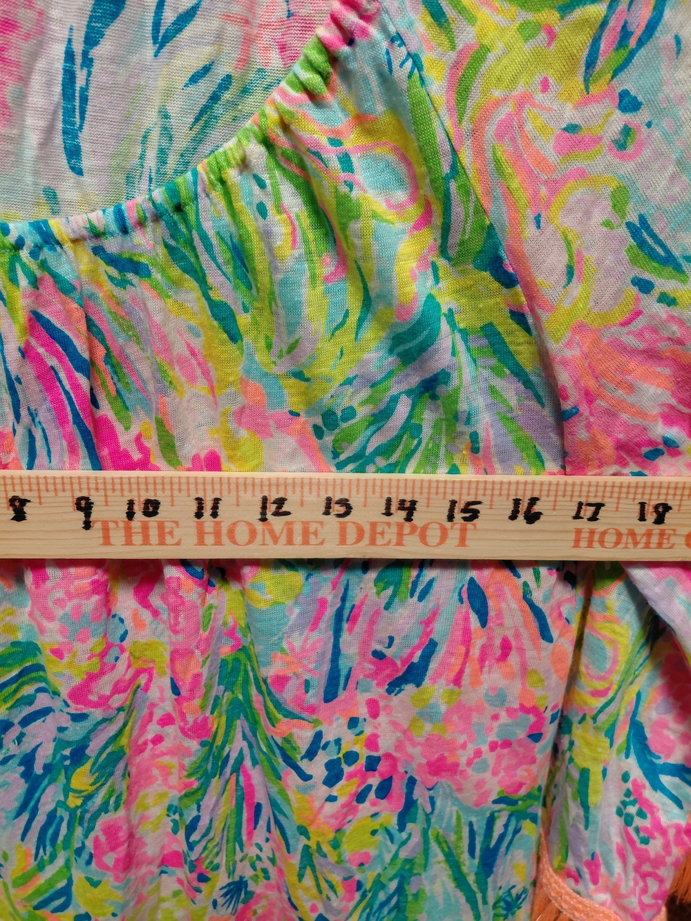 Lilly Pulitzer Pink, Blue & Green Fringe Tunic Dress Beach Sun Fun - Picture 6 of 9